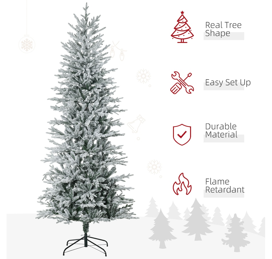 Image 934601_ALTMORE11.jpg, Product 934-601 / Price $169.99 - $189.99, HOMCOM Flocked Artificial Christmas Tree with Warm Yellow Clear Lights from HOMCOM on TSC.ca's Home & Garden department