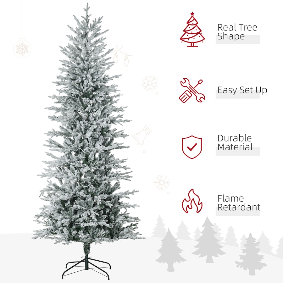 Image 934601_ALTMORE11.jpg, Product 934-601 / Price $169.99 - $189.99, HOMCOM Flocked Artificial Christmas Tree with Warm Yellow Clear Lights from HOMCOM on TSC.ca's Home & Garden department
