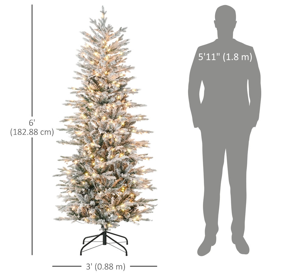 Image 934601_ALTMORE2.jpg, Product 934-601 / Price $169.99 - $189.99, HOMCOM Flocked Artificial Christmas Tree with Warm Yellow Clear Lights from HOMCOM on TSC.ca's Home & Garden department