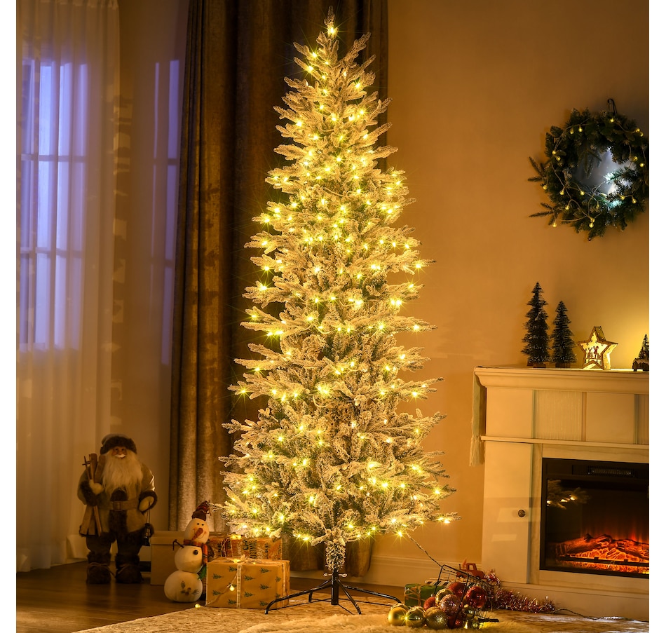 Image 934601_ALTMORE9.jpg, Product 934-601 / Price $169.99 - $189.99, HOMCOM Flocked Artificial Christmas Tree with Warm Yellow Clear Lights from HOMCOM on TSC.ca's Home & Garden department