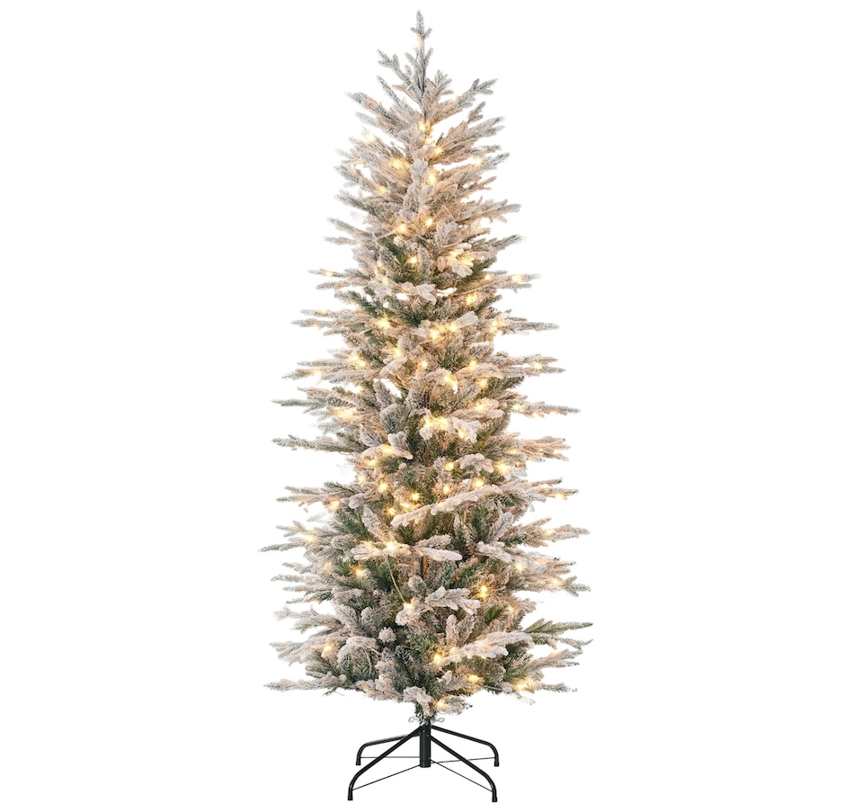 Image 934601_ST01.jpg, Product 934-601 / Price $169.99 - $189.99, HOMCOM Flocked Artificial Christmas Tree with Warm Yellow Clear Lights from HOMCOM on TSC.ca's Home & Garden department