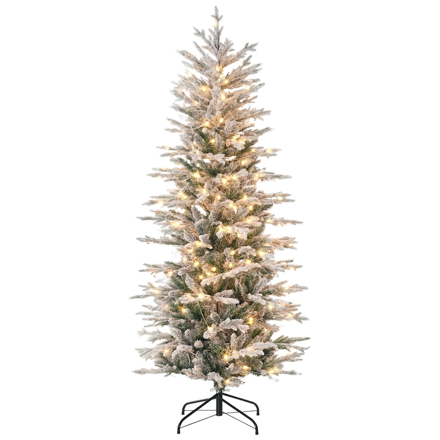 Image 934601_ST01.jpg, Product 934-601 / Price $169.99 - $189.99, HOMCOM Flocked Artificial Christmas Tree with Warm Yellow Clear Lights from HOMCOM on TSC.ca's Home & Garden department