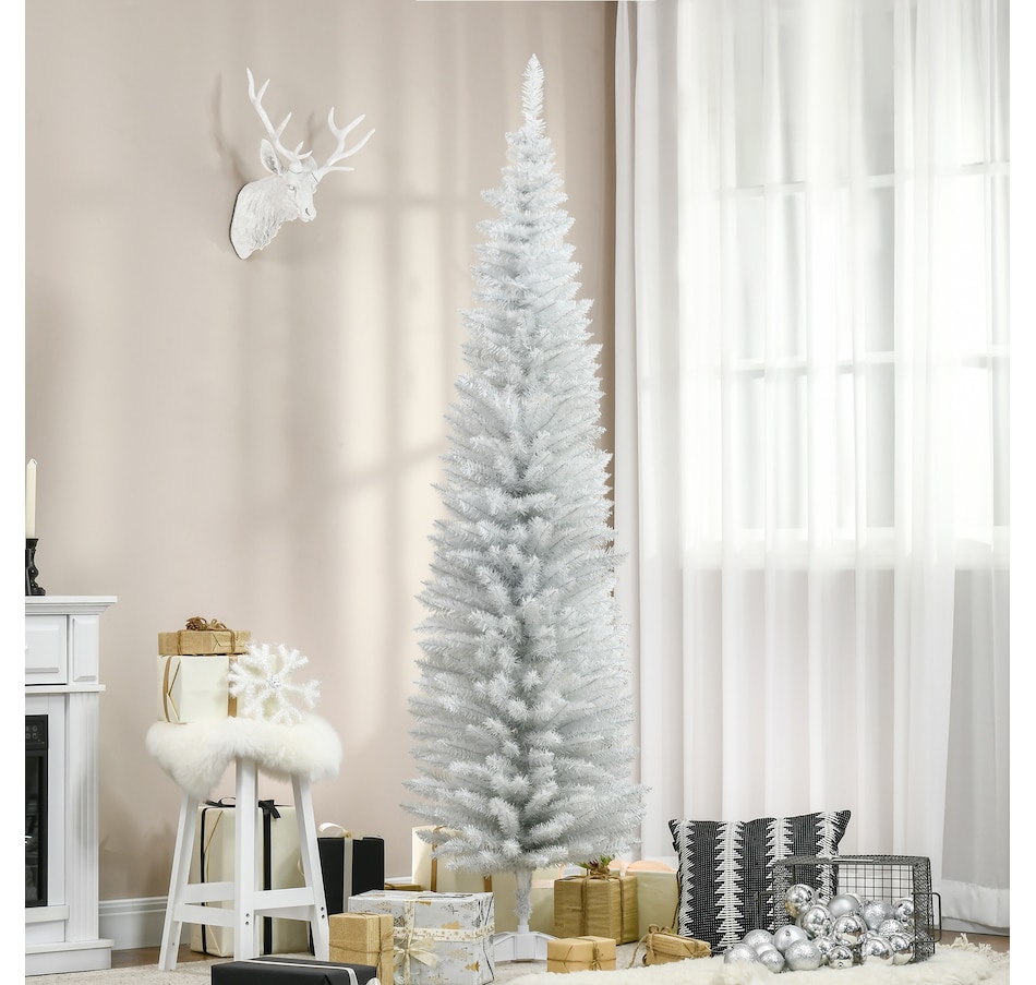 Image 934604_ALTMORE143.jpg, Product 934-604 / Price $39.99 - $54.99, HOMCOM 6/7' Artificial Christmas Tree Xmas Slim Tree Holiday Home Décor from HOMCOM on TSC.ca's Home & Garden department