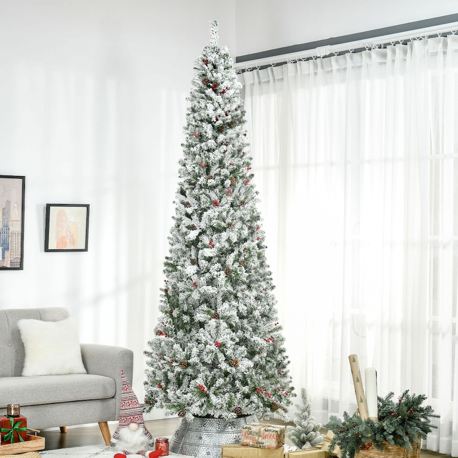 Image 934605_ALTMORE17.jpg, Product 934-605 / Price $84.99 - $94.99, HOMCOM Pencil Snow Flocked Artificial Christmas Tree with Realistic Branches from HOMCOM on TSC.ca's Home & Garden department
