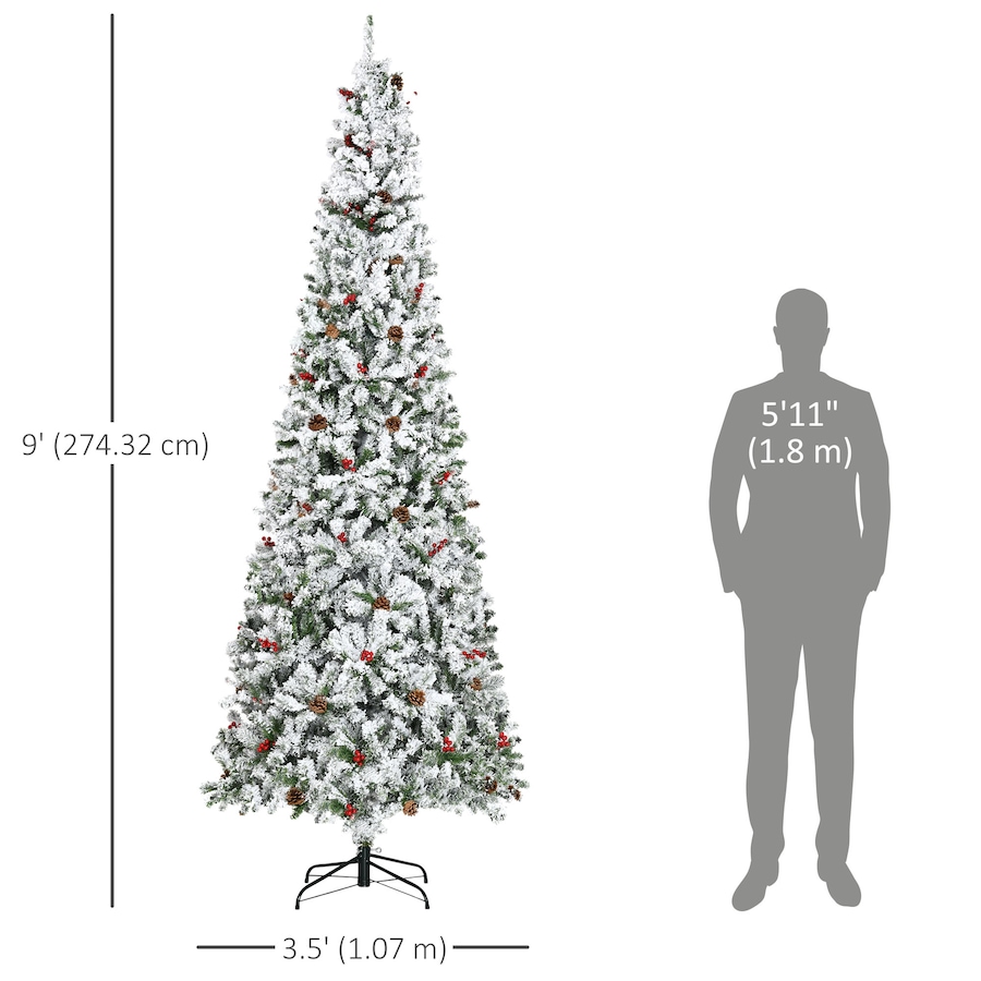 Image 934605_ALTMORE18.jpg, Product 934-605 / Price $84.99 - $94.99, HOMCOM Pencil Snow Flocked Artificial Christmas Tree with Realistic Branches from HOMCOM on TSC.ca's Home & Garden department