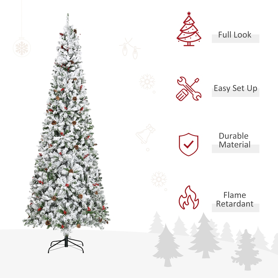 Image 934605_ALTMORE19.jpg, Product 934-605 / Price $84.99 - $94.99, HOMCOM Pencil Snow Flocked Artificial Christmas Tree with Realistic Branches from HOMCOM on TSC.ca's Home & Garden department