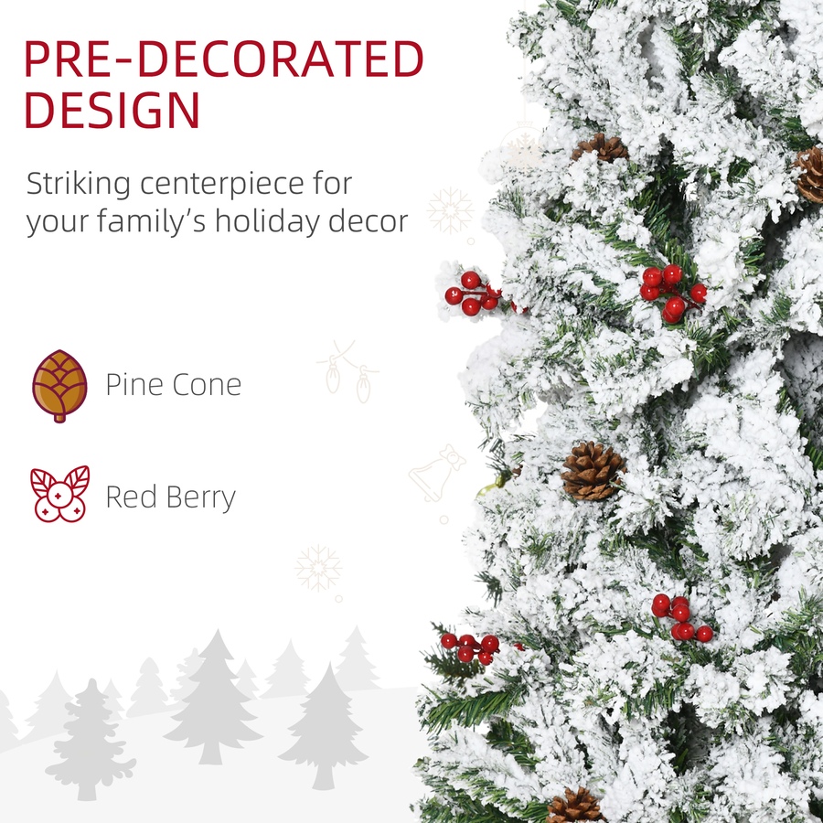 Image 934605_ALTMORE30.jpg, Product 934-605 / Price $84.99 - $94.99, HOMCOM Pencil Snow Flocked Artificial Christmas Tree with Realistic Branches from HOMCOM on TSC.ca's Home & Garden department