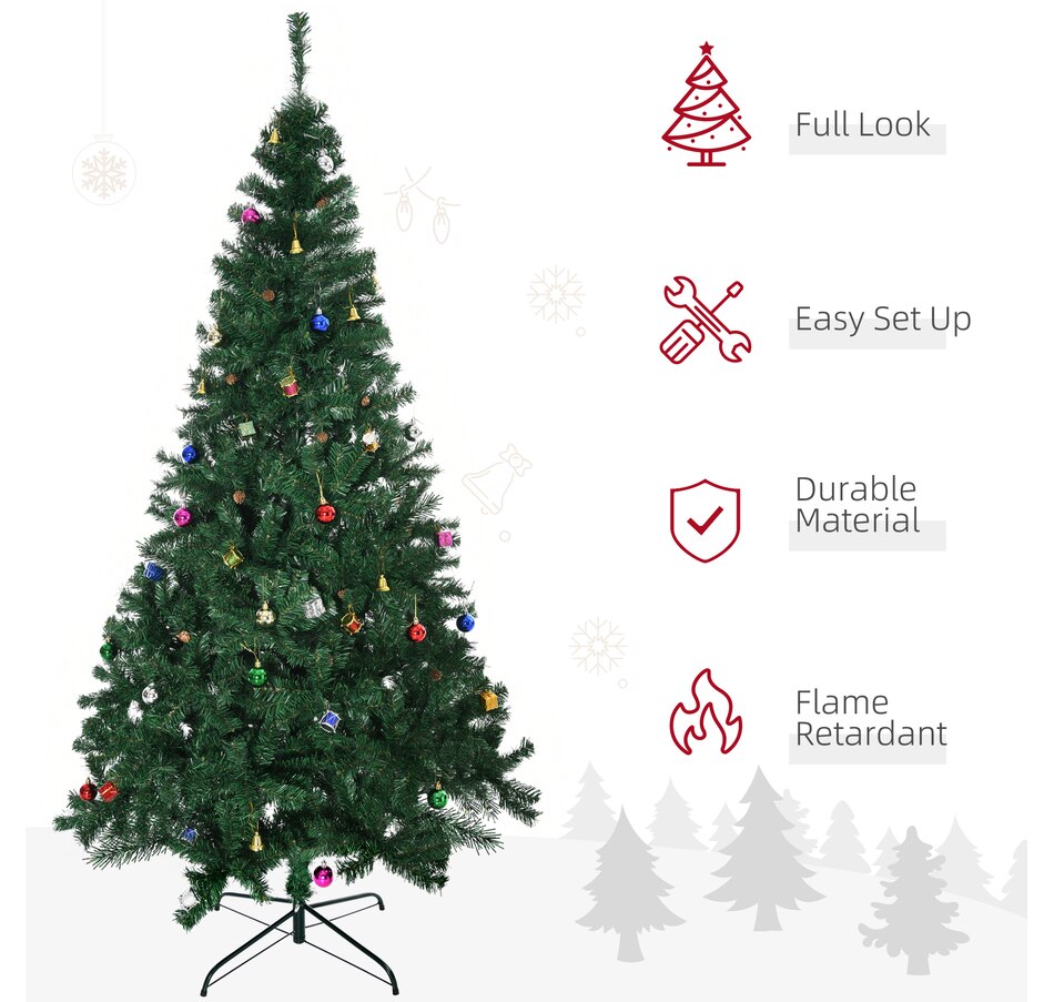 Image 934610_ALTMORE4.jpg, Product 934-610 / Price $49.99 - $69.99, HOMCOM Christmas Tree Artificial Xmas Holidays Party with Decoration Ornament from HOMCOM on TSC.ca's Home & Garden department
