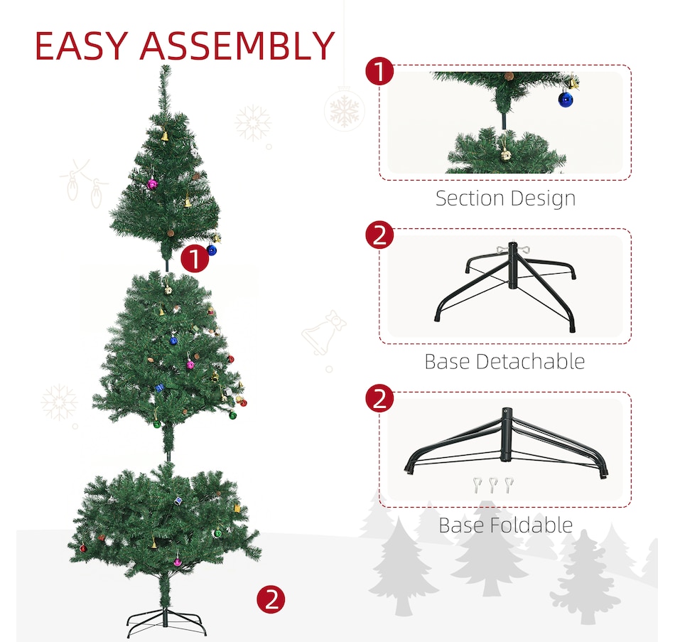Image 934610_ALTMORE6.jpg, Product 934-610 / Price $49.99 - $69.99, HOMCOM Christmas Tree Artificial Xmas Holidays Party with Decoration Ornament from HOMCOM on TSC.ca's Home & Garden department