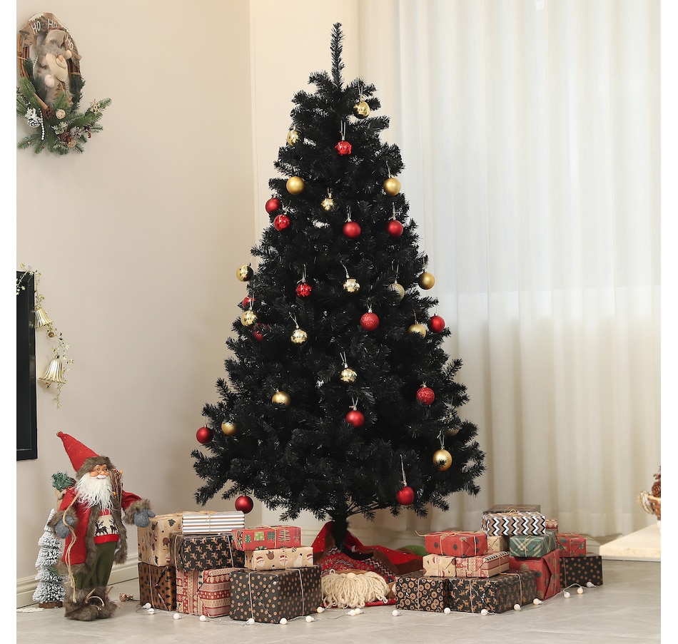 Image 934613_ALTMORE1.jpg, Product 934-613 / Price $109.99, HOMCOM Artificial Christmas Tree with Auto Open, Steel Base, Black from HOMCOM on TSC.ca's Home & Garden department