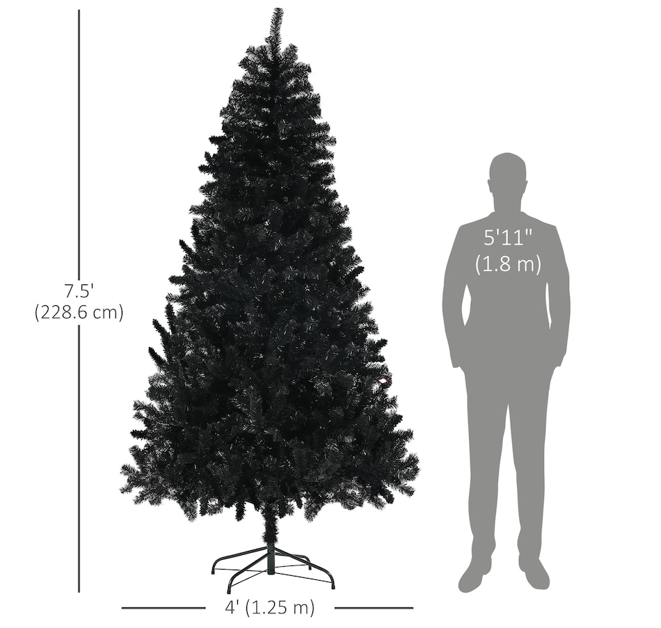 Image 934613_ALTMORE10.jpg, Product 934-613 / Price $109.99, HOMCOM Artificial Christmas Tree with Auto Open, Steel Base, Black from HOMCOM on TSC.ca's Home & Garden department