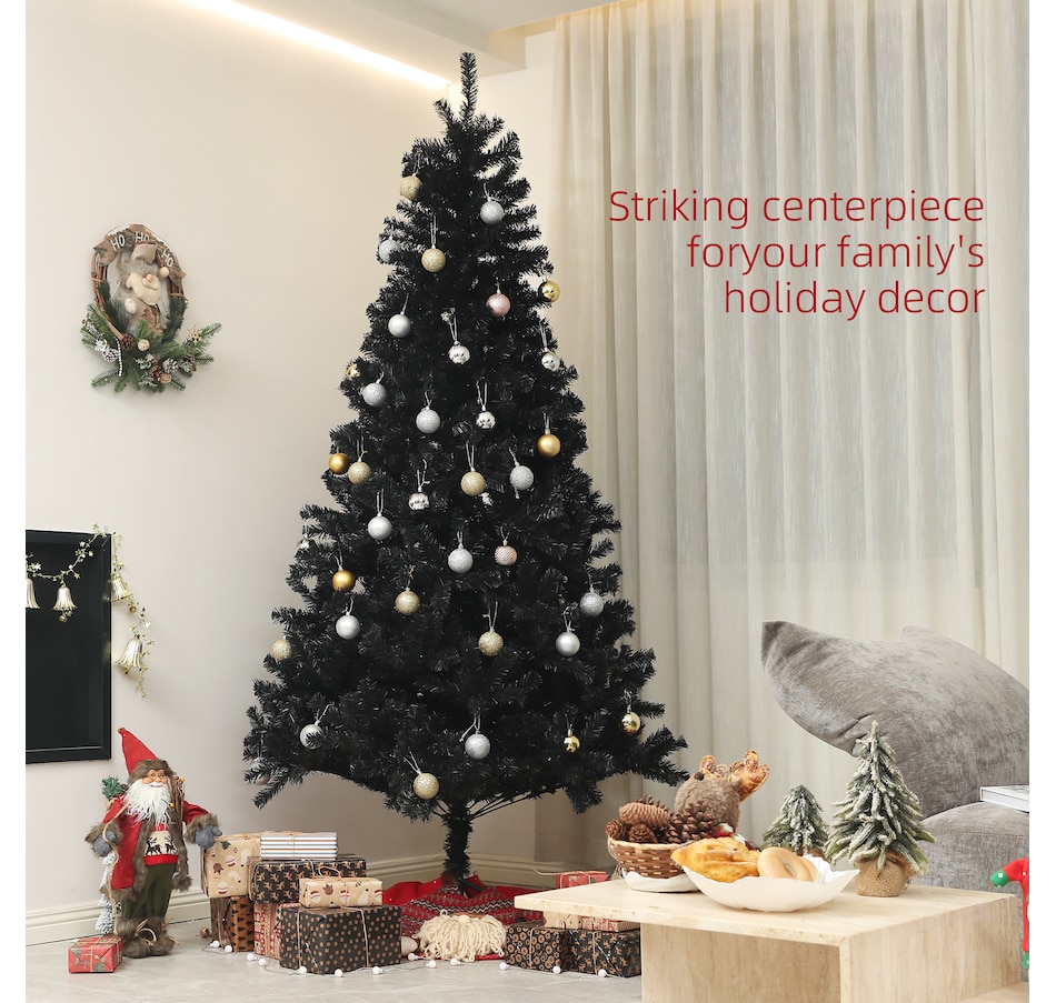 Image 934613_ALTMORE11.jpg, Product 934-613 / Price $109.99, HOMCOM Artificial Christmas Tree with Auto Open, Steel Base, Black from HOMCOM on TSC.ca's Home & Garden department