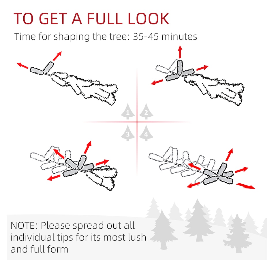 Image 934613_ALTMORE14.jpg, Product 934-613 / Price $109.99, HOMCOM Artificial Christmas Tree with Auto Open, Steel Base, Black from HOMCOM on TSC.ca's Home & Garden department