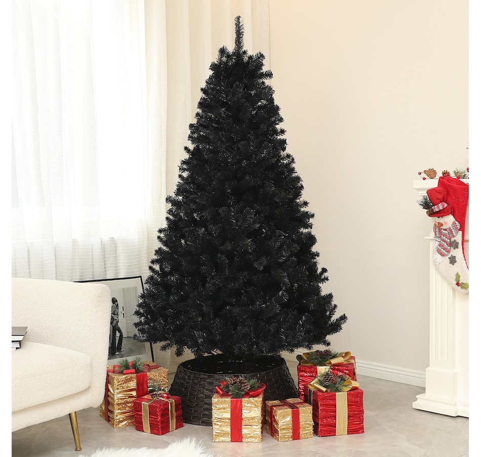 Image 934613_ALTMORE17.jpg, Product 934-613 / Price $109.99, HOMCOM Artificial Christmas Tree with Auto Open, Steel Base, Black from HOMCOM on TSC.ca's Home & Garden department
