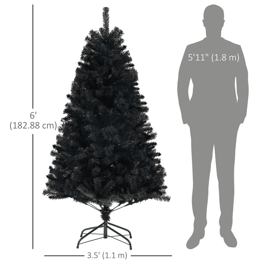 Image 934613_ALTMORE2.jpg, Product 934-613 / Price $109.99, HOMCOM Artificial Christmas Tree with Auto Open, Steel Base, Black from HOMCOM on TSC.ca's Home & Garden department