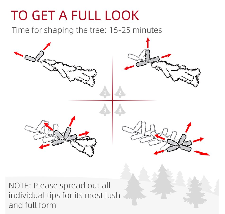 Image 934613_ALTMORE22.jpg, Product 934-613 / Price $109.99, HOMCOM Artificial Christmas Tree with Auto Open, Steel Base, Black from HOMCOM on TSC.ca's Home & Garden department