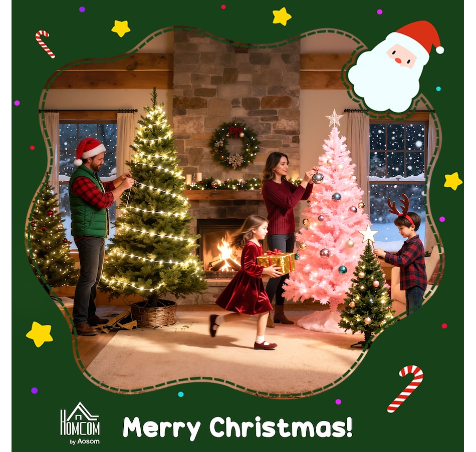 Image 934613_ALTMORE26.jpg, Product 934-613 / Price $109.99, HOMCOM Artificial Christmas Tree with Auto Open, Steel Base, Black from HOMCOM on TSC.ca's Home & Garden department