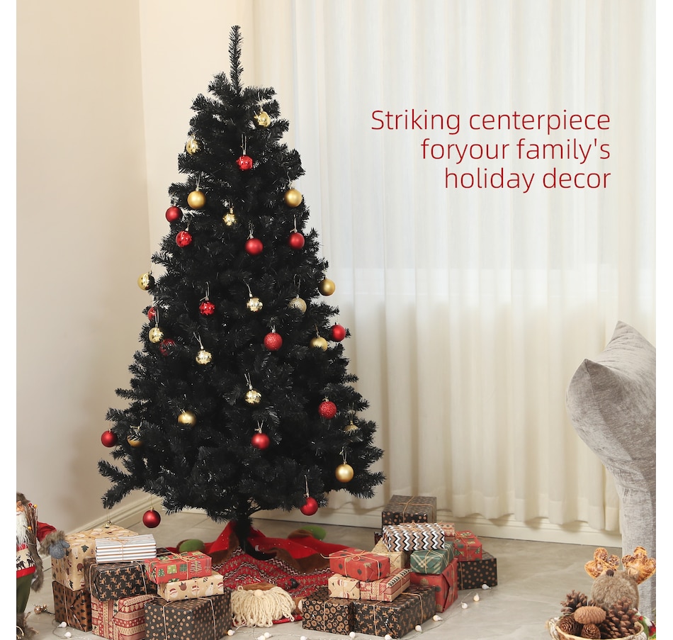 Image 934613_ALTMORE3.jpg, Product 934-613 / Price $109.99, HOMCOM Artificial Christmas Tree with Auto Open, Steel Base, Black from HOMCOM on TSC.ca's Home & Garden department