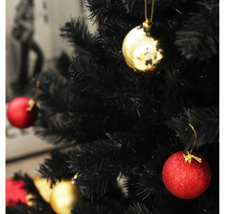 Image 934613_ALTMORE8.jpg, Product 934-613 / Price $109.99, HOMCOM Artificial Christmas Tree with Auto Open, Steel Base, Black from HOMCOM on TSC.ca's Home & Garden department