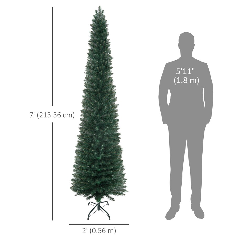 Image 934636_ALTMORE10.jpg, Product 934-636 / Price $53.99, HOMCOM Artificial Christmas Tree Pencil Xmas Tree for Home Indoor Green from HOMCOM on TSC.ca's Home & Garden department