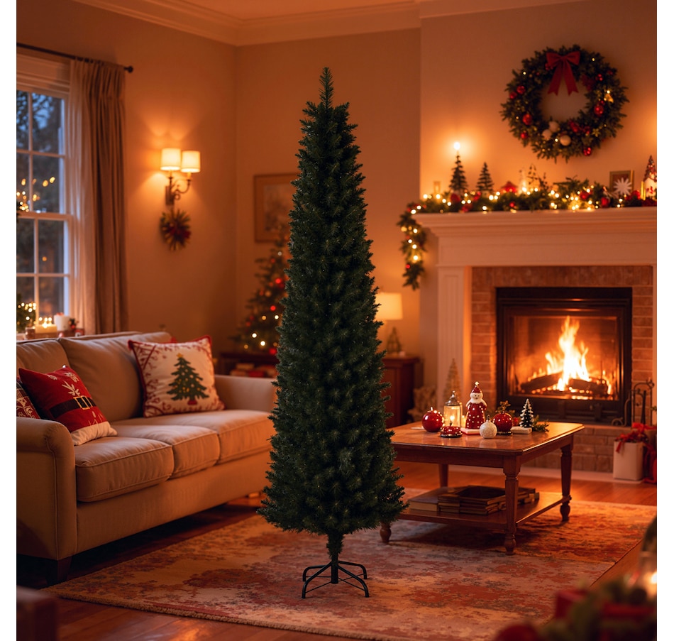 Image 934636_ALTMORE17.jpg, Product 934-636 / Price $53.99, HOMCOM Artificial Christmas Tree Pencil Xmas Tree for Home Indoor Green from HOMCOM on TSC.ca's Home & Garden department