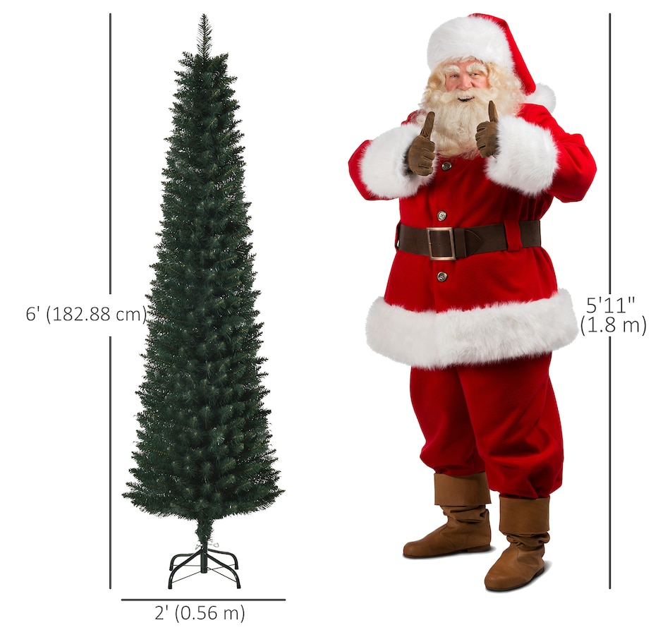 Image 934636_ALTMORE2.jpg, Product 934-636 / Price $53.99, HOMCOM Artificial Christmas Tree Pencil Xmas Tree for Home Indoor Green from HOMCOM on TSC.ca's Home & Garden department