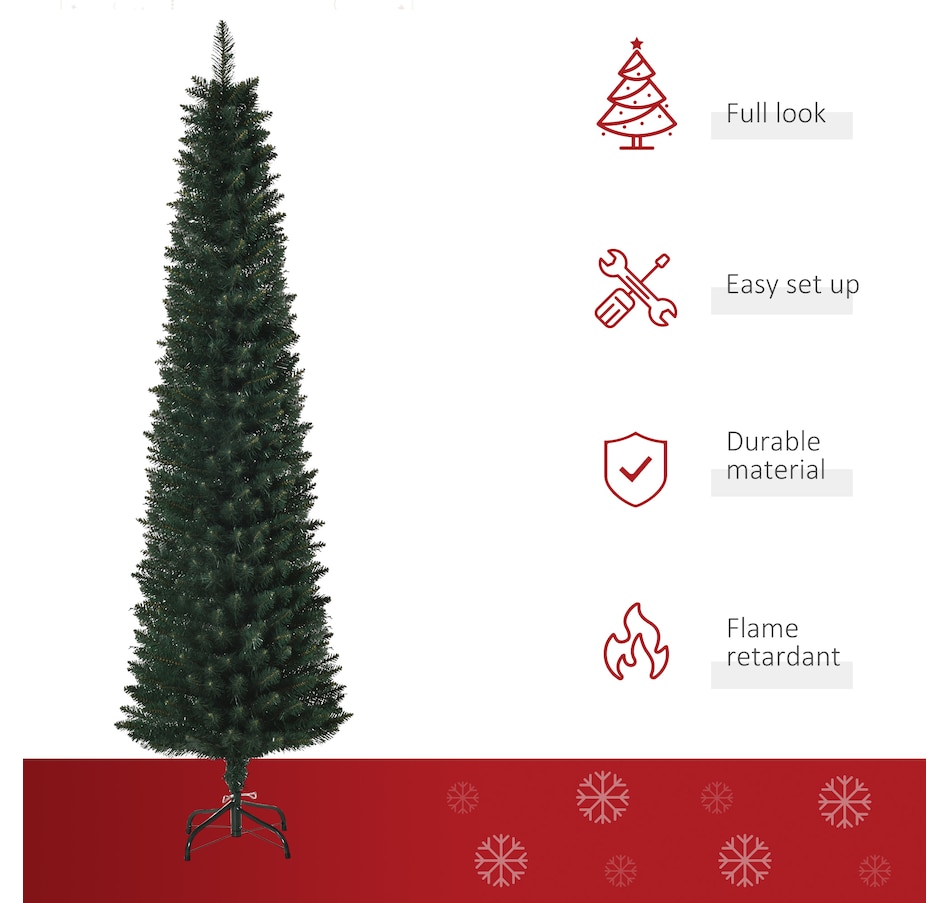 Image 934636_ALTMORE3.jpg, Product 934-636 / Price $53.99, HOMCOM Artificial Christmas Tree Pencil Xmas Tree for Home Indoor Green from HOMCOM on TSC.ca's Home & Garden department