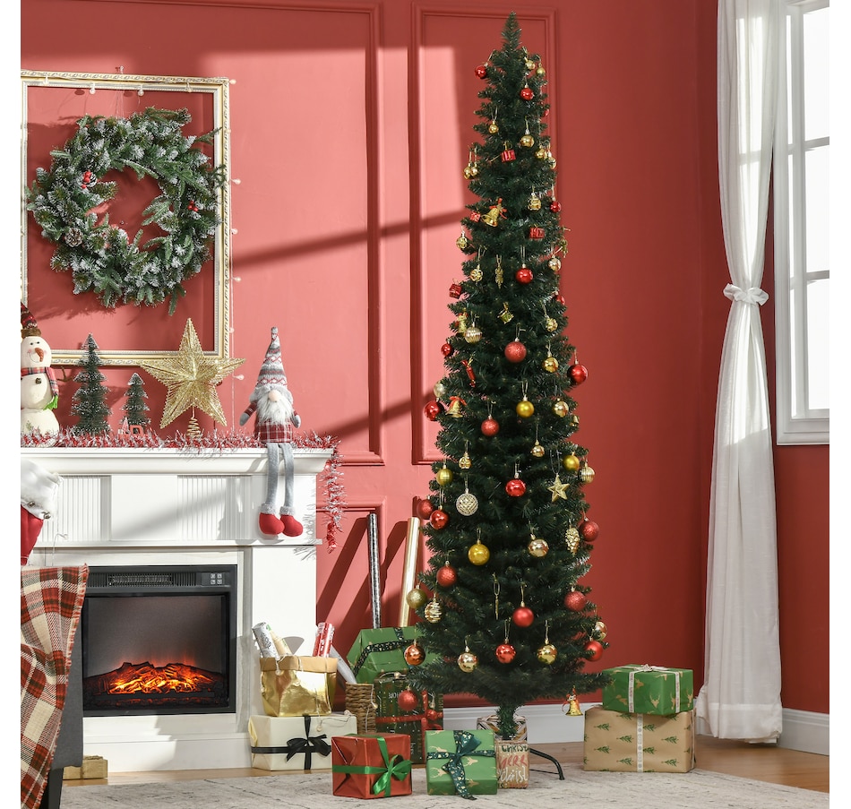 Image 934636_ALTMORE9.jpg, Product 934-636 / Price $53.99, HOMCOM Artificial Christmas Tree Pencil Xmas Tree for Home Indoor Green from HOMCOM on TSC.ca's Home & Garden department