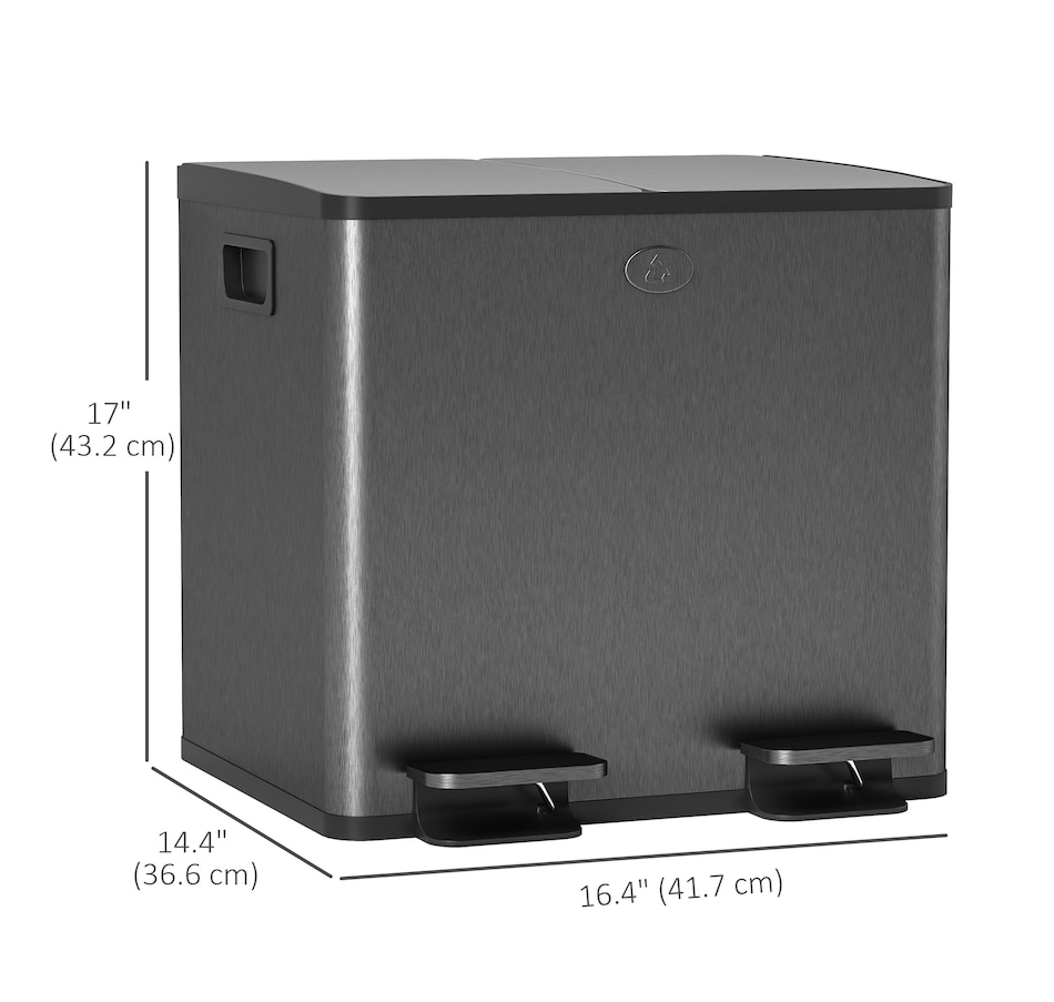 Image 934637_ALTMORE10.jpg, Product 934-637 / Price $103.99 - $204.99, HOMCOM Trash Can, Garbage Can with Soft Close Lid from HOMCOM on TSC.ca's Kitchen department