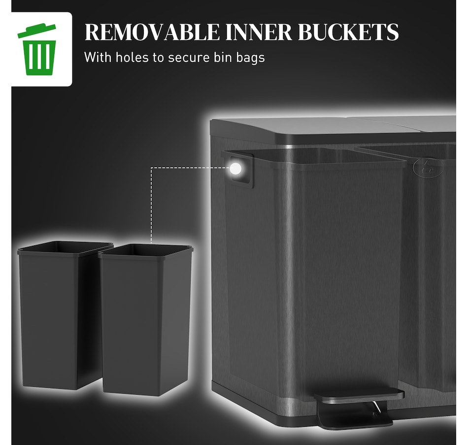 Image 934637_ALTMORE14.jpg, Product 934-637 / Price $103.99 - $204.99, HOMCOM Trash Can, Garbage Can with Soft Close Lid from HOMCOM on TSC.ca's Kitchen department