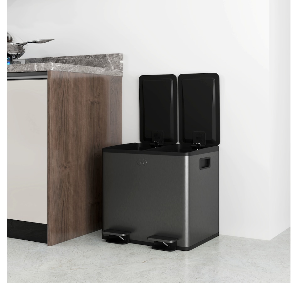 Image 934637_ALTMORE16.jpg, Product 934-637 / Price $103.99 - $204.99, HOMCOM Trash Can, Garbage Can with Soft Close Lid from HOMCOM on TSC.ca's Kitchen department