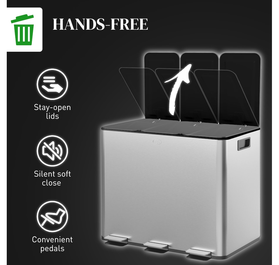 Image 934637_ALTMORE29.jpg, Product 934-637 / Price $103.99 - $204.99, HOMCOM Trash Can, Garbage Can with Soft Close Lid from HOMCOM on TSC.ca's Kitchen department