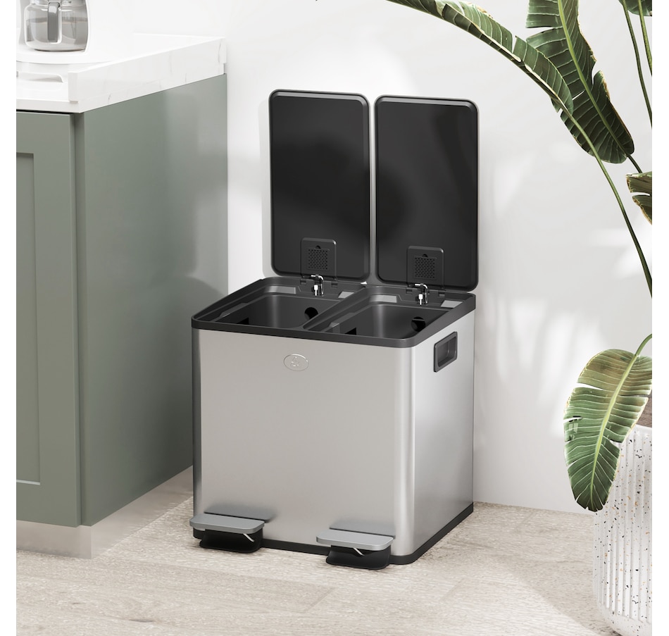 Image 934637_ALTMORE40.jpg, Product 934-637 / Price $103.99 - $204.99, HOMCOM Trash Can, Garbage Can with Soft Close Lid from HOMCOM on TSC.ca's Kitchen department