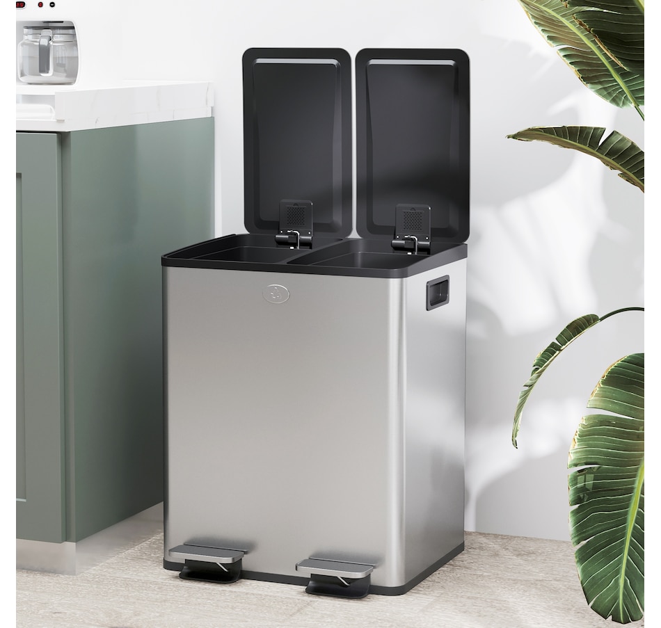 Image 934637_ALTMORE48.jpg, Product 934-637 / Price $103.99 - $204.99, HOMCOM Trash Can, Garbage Can with Soft Close Lid from HOMCOM on TSC.ca's Kitchen department