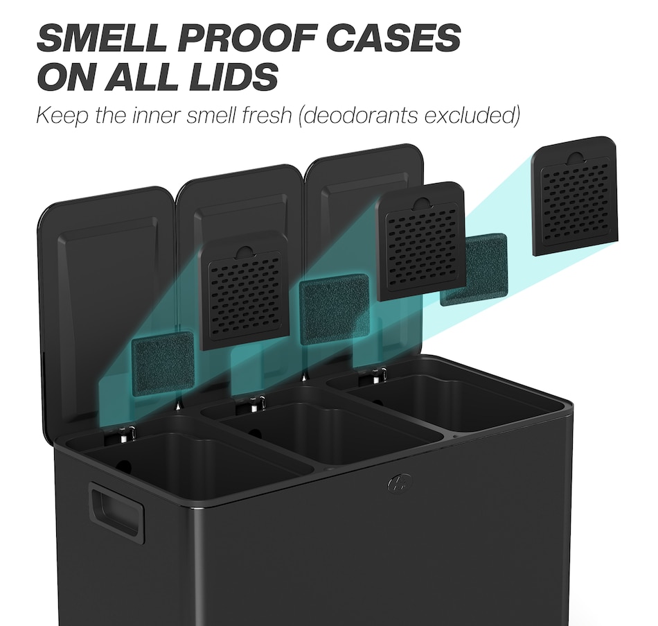 Image 934637_ALTMORE52.jpg, Product 934-637 / Price $103.99 - $204.99, HOMCOM Trash Can, Garbage Can with Soft Close Lid from HOMCOM on TSC.ca's Kitchen department