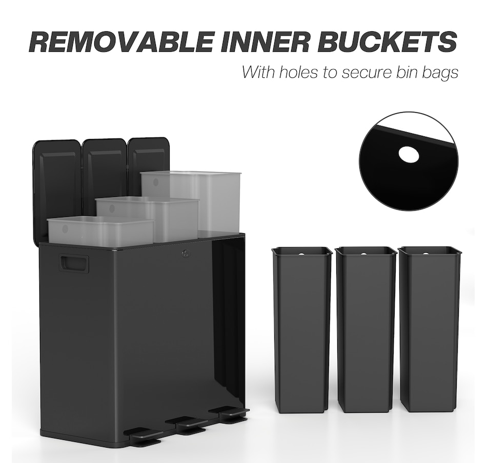 Image 934637_ALTMORE54.jpg, Product 934-637 / Price $103.99 - $204.99, HOMCOM Trash Can, Garbage Can with Soft Close Lid from HOMCOM on TSC.ca's Kitchen department