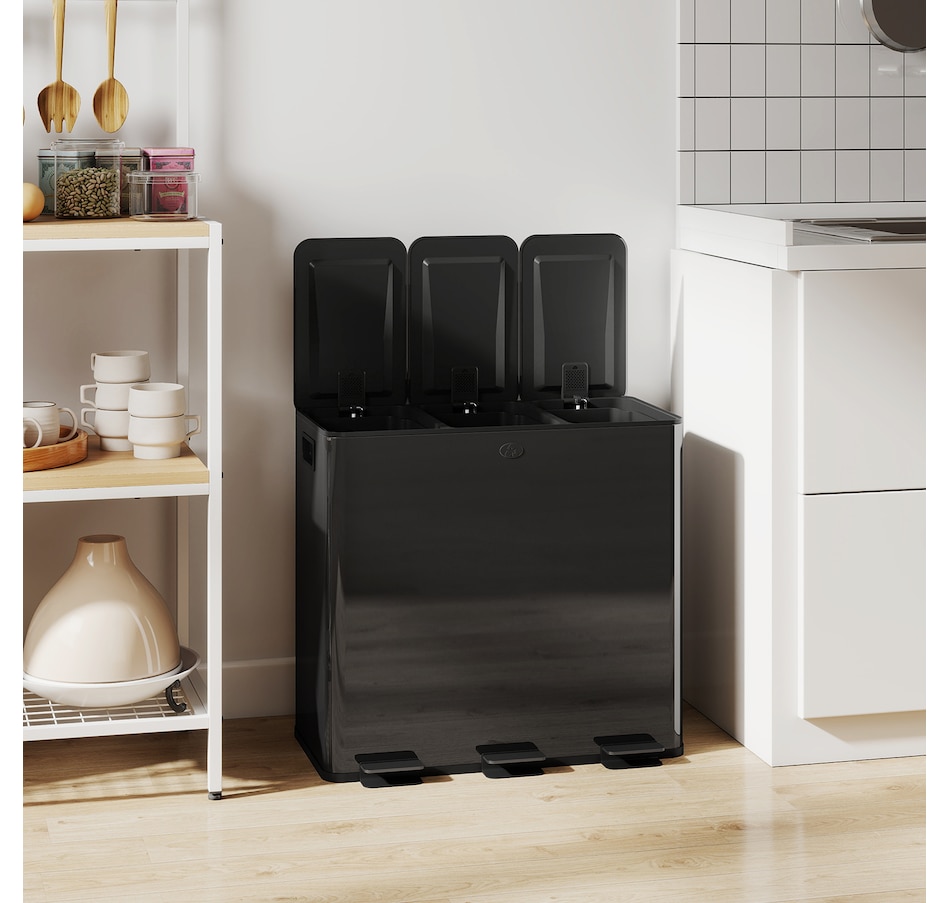 Image 934637_ALTMORE56.jpg, Product 934-637 / Price $103.99 - $204.99, HOMCOM Trash Can, Garbage Can with Soft Close Lid from HOMCOM on TSC.ca's Kitchen department