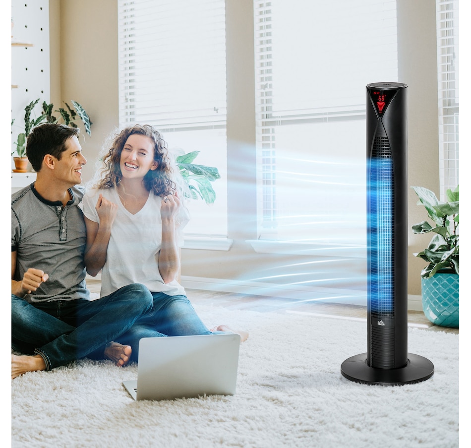 Image 934639_ALTMORE1.jpg, Product 934-639 / Price $99.99, HOMCOM Tower Fan Cooling Bedroom w/ Oscillating, Remote Controller from HOMCOM on TSC.ca's Home & Garden department