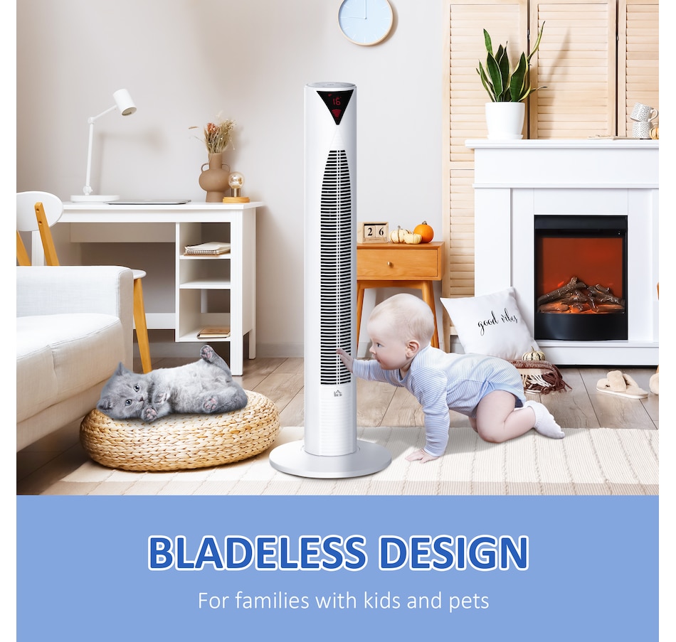 Image 934639_ALTMORE15.jpg, Product 934-639 / Price $99.99, HOMCOM Tower Fan Cooling Bedroom w/ Oscillating, Remote Controller from HOMCOM on TSC.ca's Home & Garden department