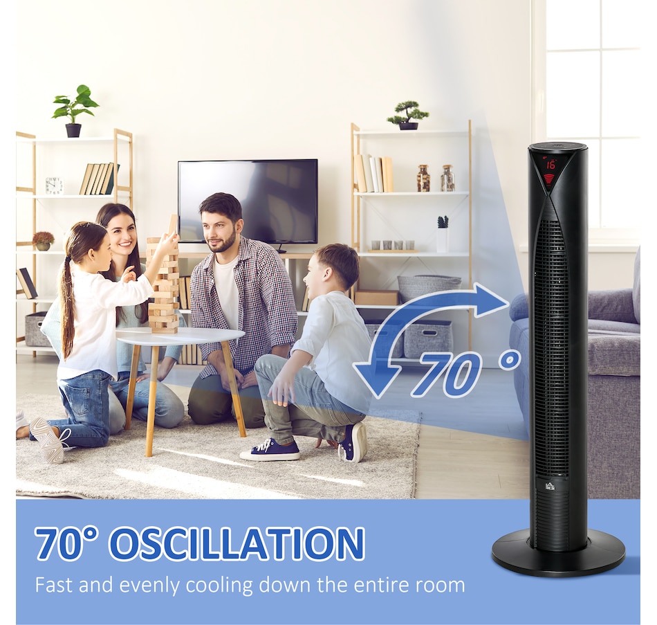 Image 934639_ALTMORE4.jpg, Product 934-639 / Price $99.99, HOMCOM Tower Fan Cooling Bedroom w/ Oscillating, Remote Controller from HOMCOM on TSC.ca's Home & Garden department
