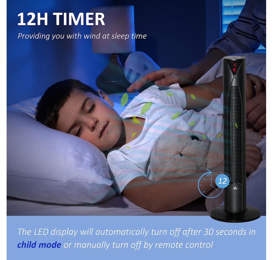 Image 934639_ALTMORE5.jpg, Product 934-639 / Price $99.99, HOMCOM Tower Fan Cooling Bedroom w/ Oscillating, Remote Controller from HOMCOM on TSC.ca's Home & Garden department