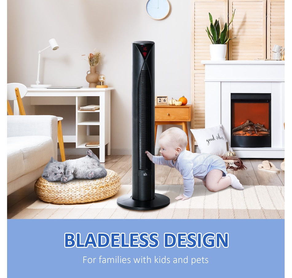 Image 934639_ALTMORE7.jpg, Product 934-639 / Price $99.99, HOMCOM Tower Fan Cooling Bedroom w/ Oscillating, Remote Controller from HOMCOM on TSC.ca's Home & Garden department