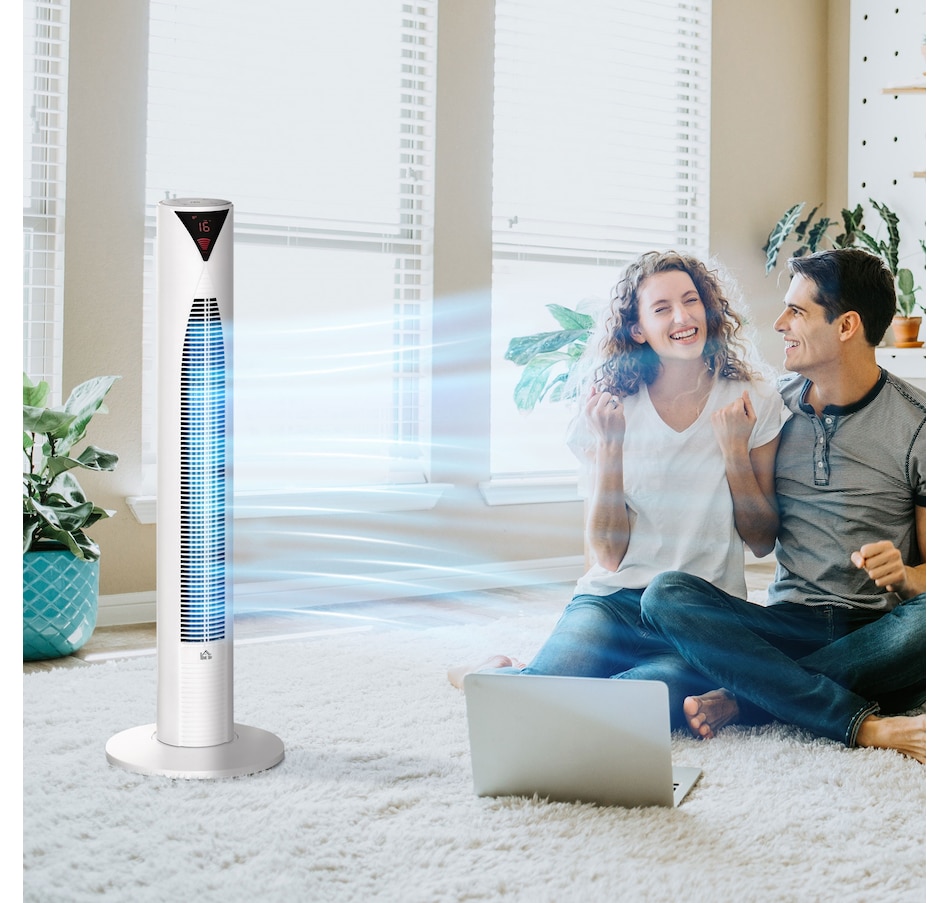 Image 934639_ALTMORE9.jpg, Product 934-639 / Price $99.99, HOMCOM Tower Fan Cooling Bedroom w/ Oscillating, Remote Controller from HOMCOM on TSC.ca's Home & Garden department