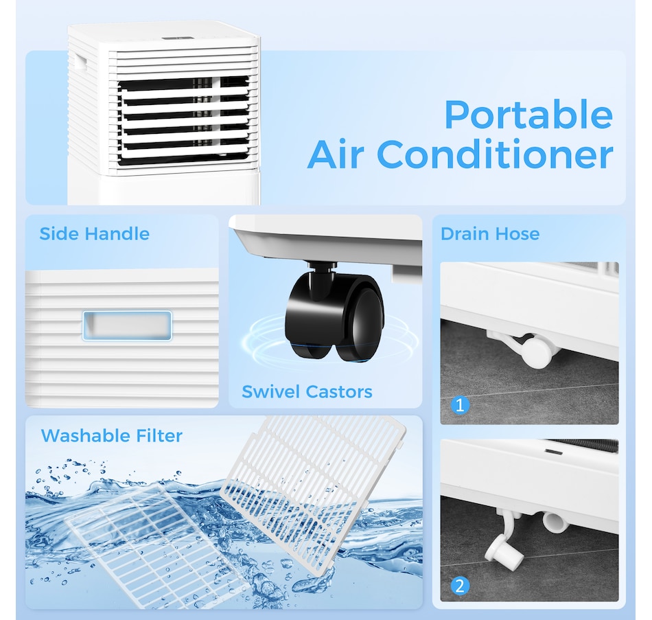 Image 934643_ALTMORE8.jpg, Product 934-643 / Price $359.99, HOMCOM Portable Air Conditioner w/ 4 Modes for Home Office, White from HOMCOM on TSC.ca's Home & Garden department