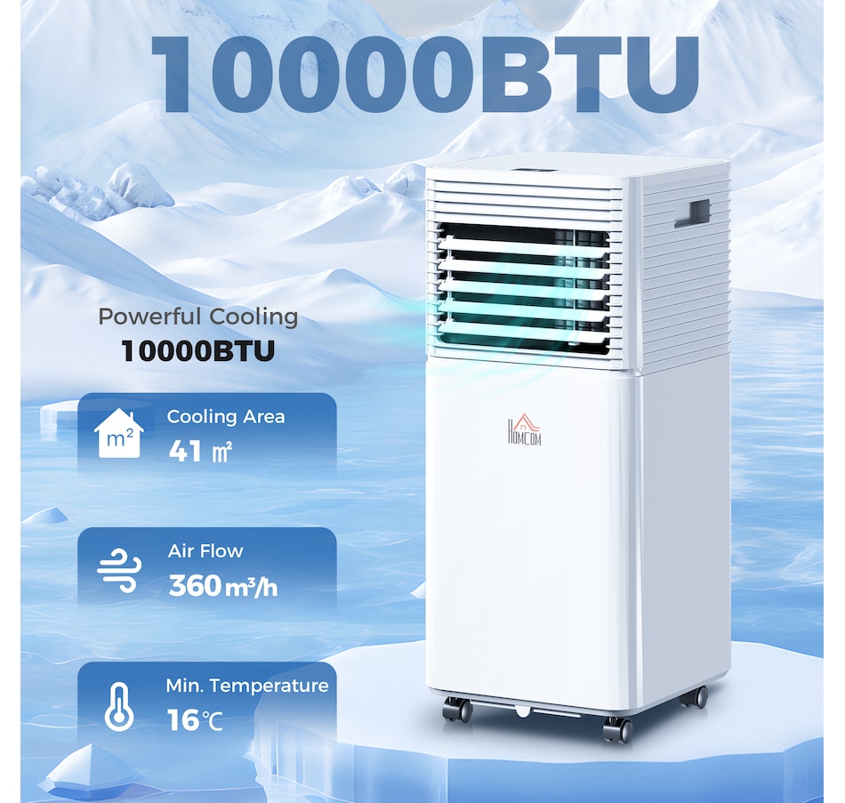Image 934643_ALTMORE9.jpg, Product 934-643 / Price $359.99, HOMCOM Portable Air Conditioner w/ 4 Modes for Home Office, White from HOMCOM on TSC.ca's Home & Garden department