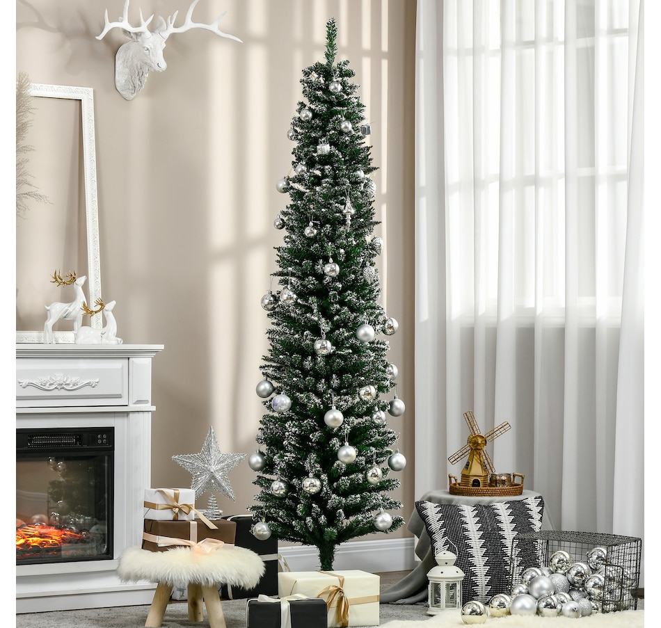 Image 934646_ALTMORE1.jpg, Product 934-646 / Price $109.99, HOMCOM Artificial Snow Dipped Christmas Tree, Xmas Pencil Tree, Home Decoration from HOMCOM on TSC.ca's Home & Garden department