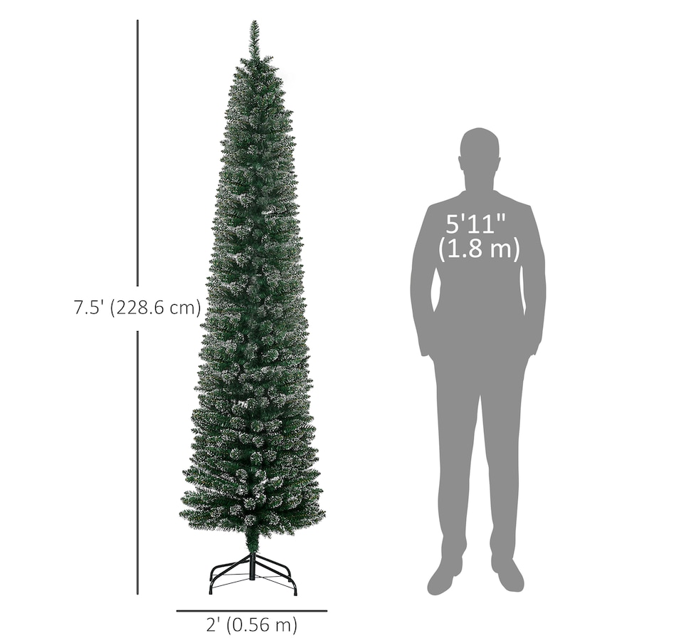 Image 934646_ALTMORE10.jpg, Product 934-646 / Price $109.99, HOMCOM Artificial Snow Dipped Christmas Tree, Xmas Pencil Tree, Home Decoration from HOMCOM on TSC.ca's Home & Garden department