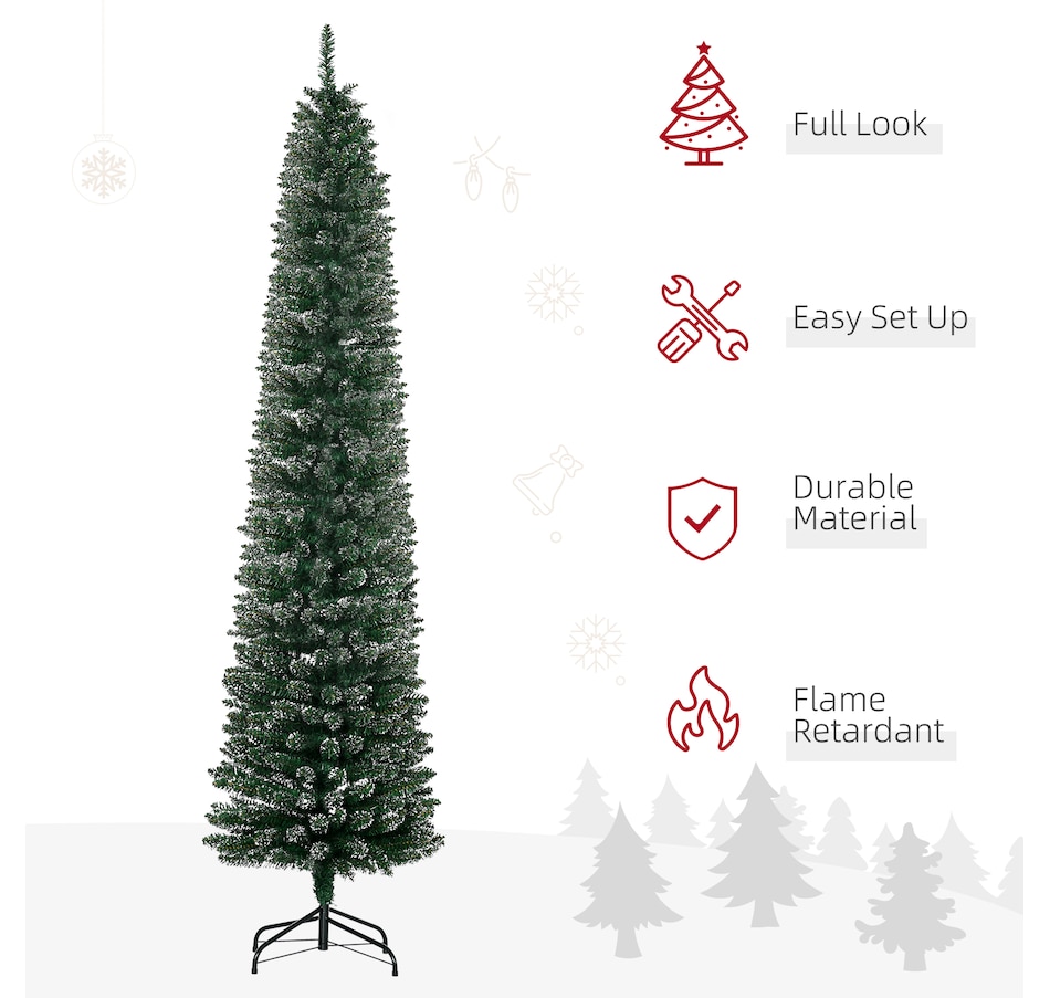 Image 934646_ALTMORE11.jpg, Product 934-646 / Price $109.99, HOMCOM Artificial Snow Dipped Christmas Tree, Xmas Pencil Tree, Home Decoration from HOMCOM on TSC.ca's Home & Garden department