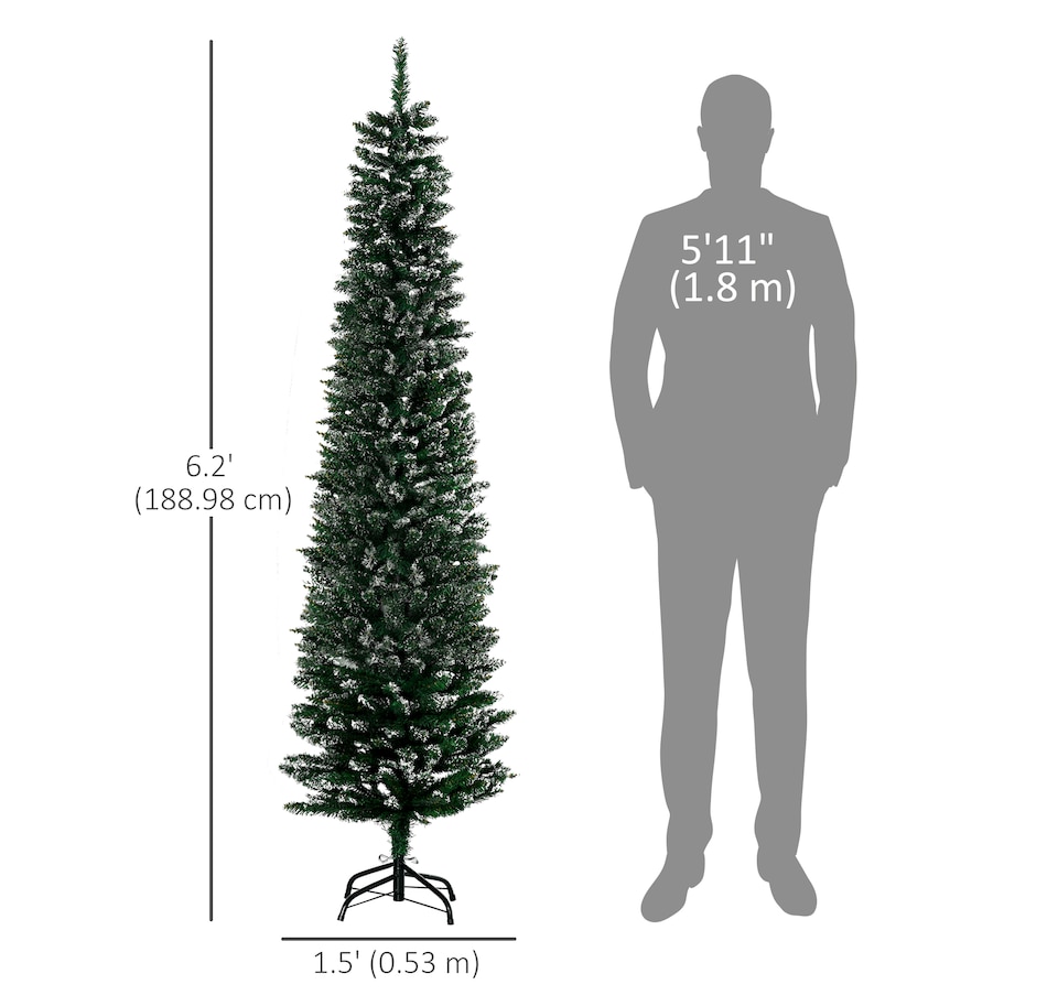 Image 934646_ALTMORE2.jpg, Product 934-646 / Price $109.99, HOMCOM Artificial Snow Dipped Christmas Tree, Xmas Pencil Tree, Home Decoration from HOMCOM on TSC.ca's Home & Garden department