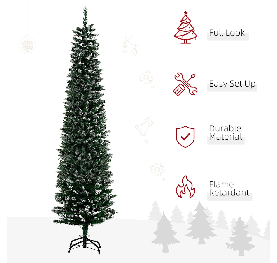 Image 934646_ALTMORE3.jpg, Product 934-646 / Price $109.99, HOMCOM Artificial Snow Dipped Christmas Tree, Xmas Pencil Tree, Home Decoration from HOMCOM on TSC.ca's Home & Garden department